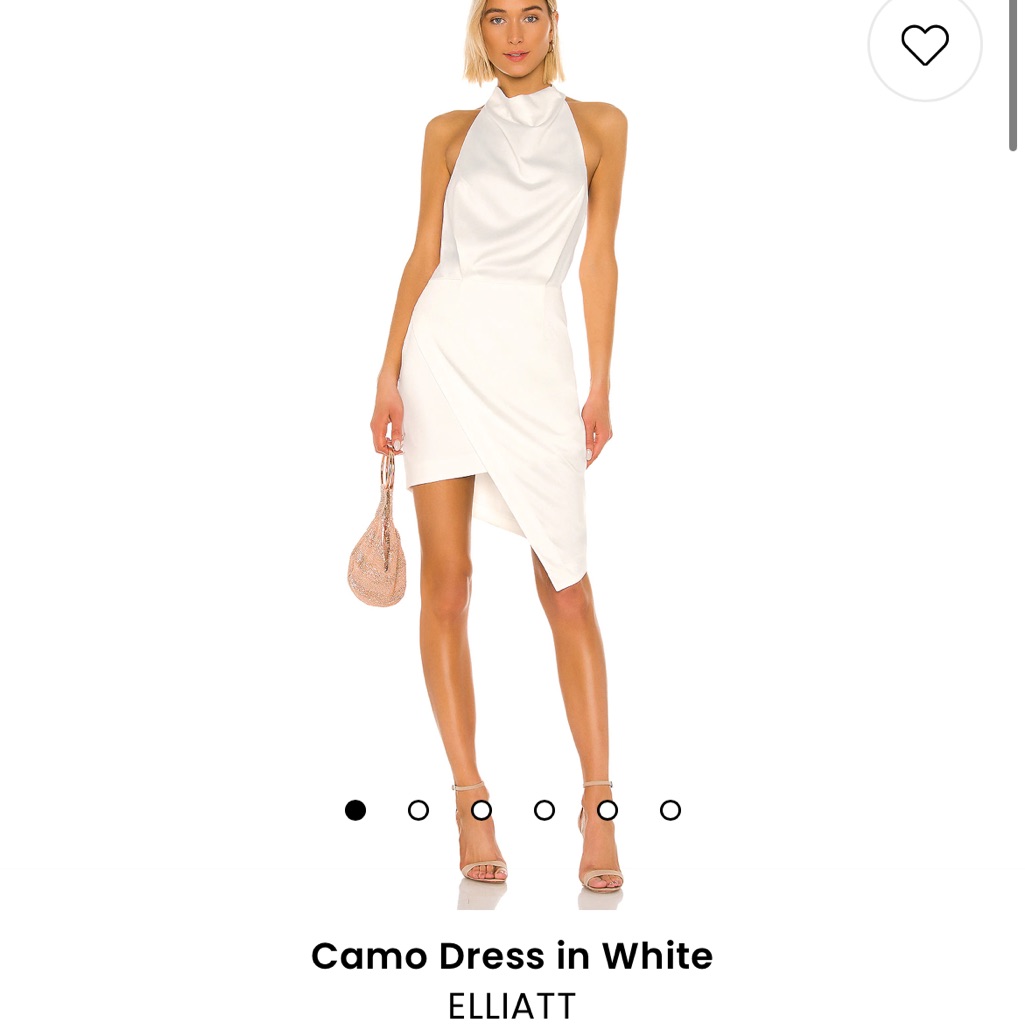 Revolve Elliatt Camo Dress In White